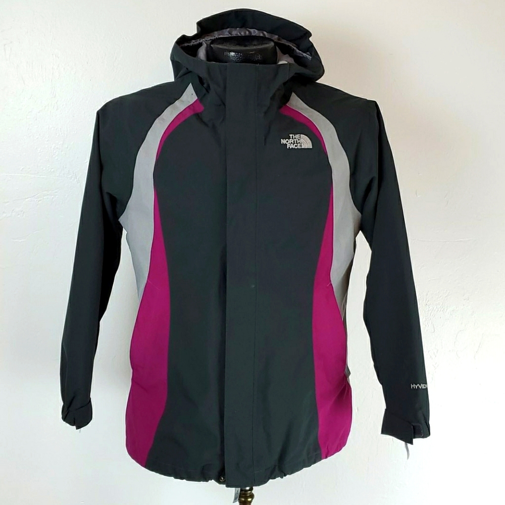 The North Face girl full zipper hoodie jacket size L